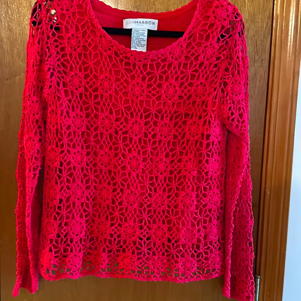 Womens crocheted sweater